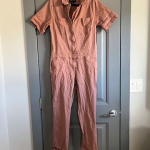WILDFANG THE ESSENTIAL COVERALL mauve pink jumpsuit overalls utility